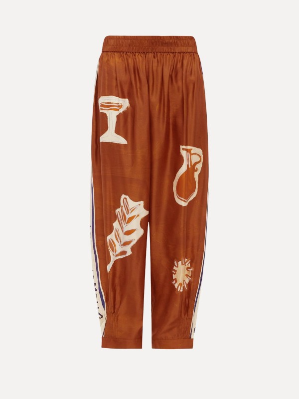 Soleil D'Amour Tapered Silk Pants*