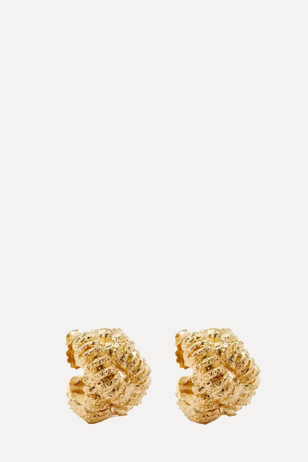 Talisman Gold-Plated Hoop Earrings from Paola Sighinolfi