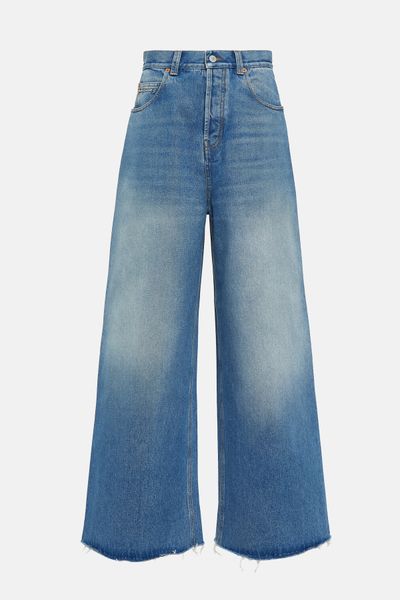 Horsebit High-Rise Wide-Leg Jeans from Gucci