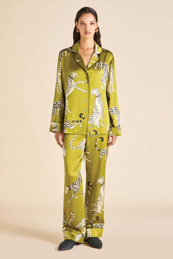 Lila Chanson Leopard Pyjamas from Olivia Von Halle