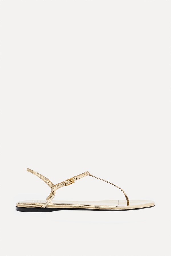 Montecarlo Metallic Flat Sandals from Paris Texas