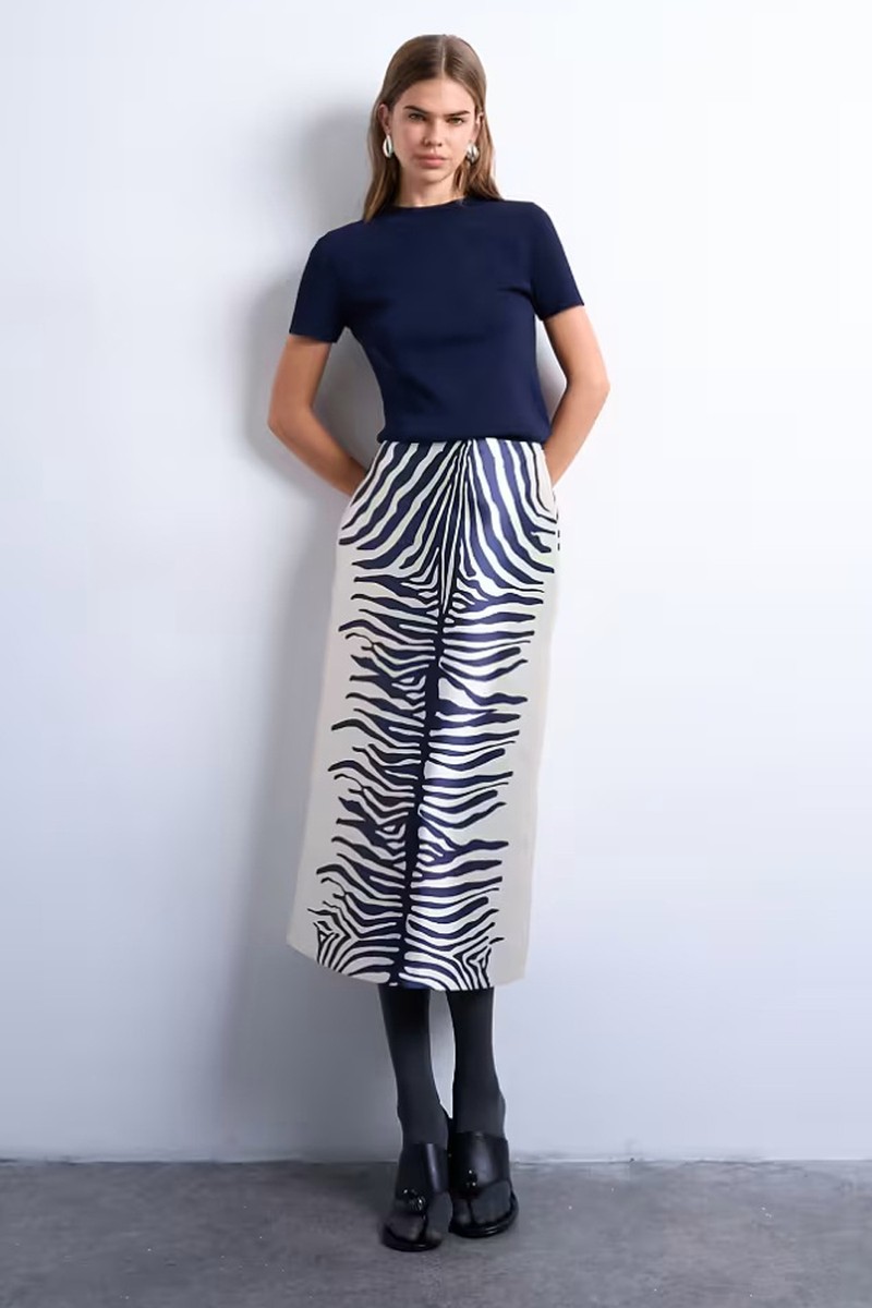 Satin A Line Midi Skirt from Topshop