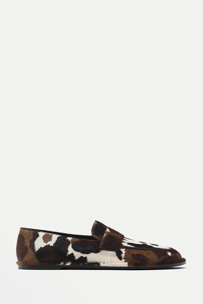 Animal Print Furskin Loafers