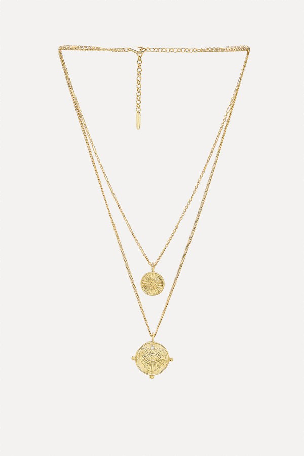 The Double Coin Charm Necklace from Luv AJ X REVOLVE