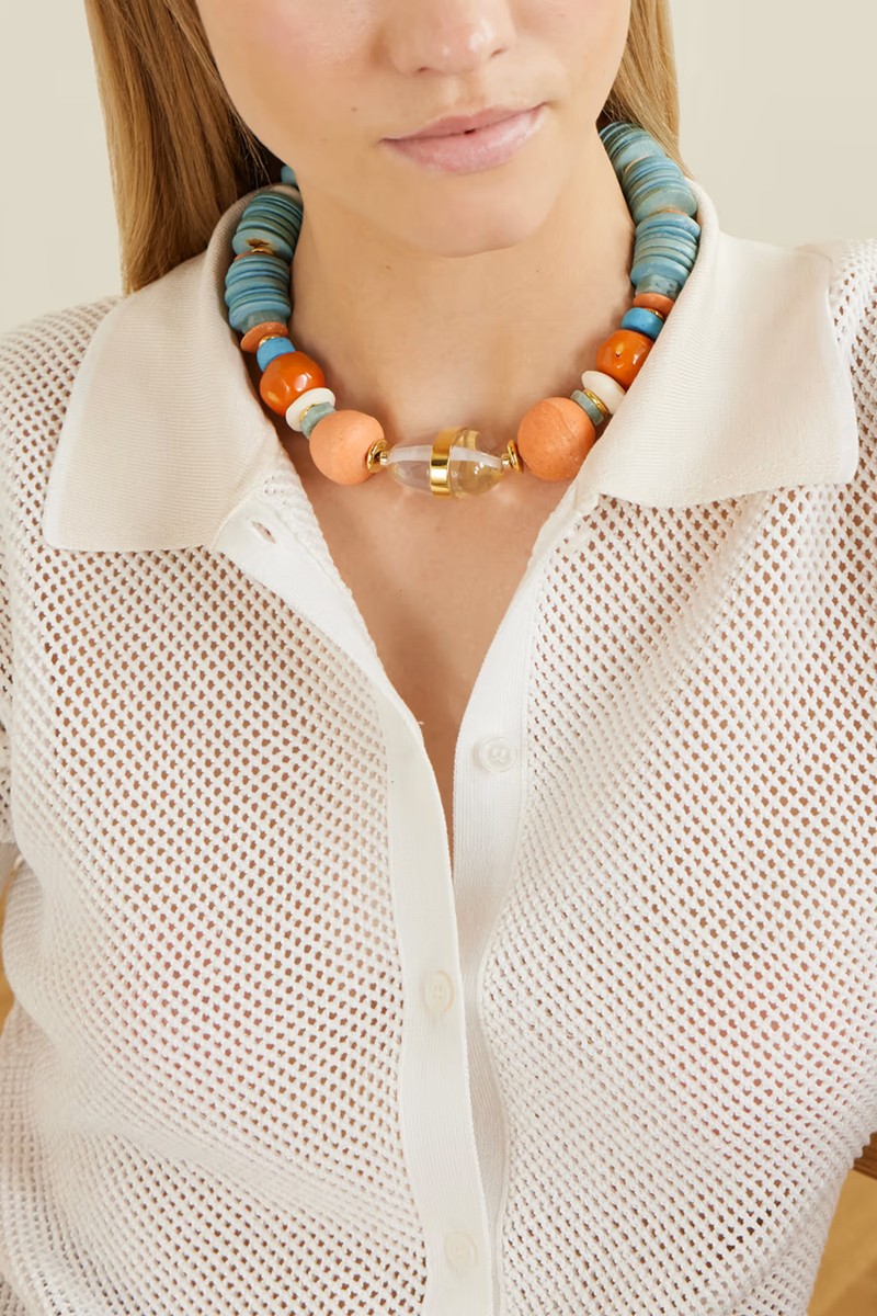 Neptune Gold-Plated Multi-Stone Necklace from LIZZIE FORTUNATO