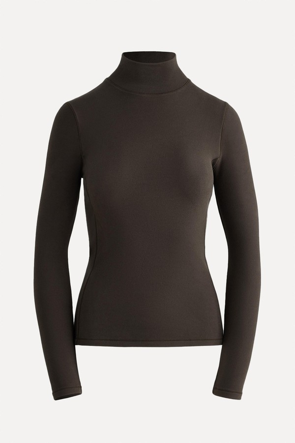 High-Neck Thermal Base Layer Fleece Top from Oysho