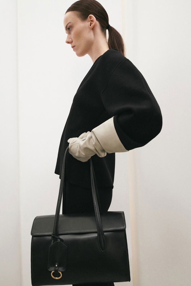 Leather Shoulder Bag With Charms