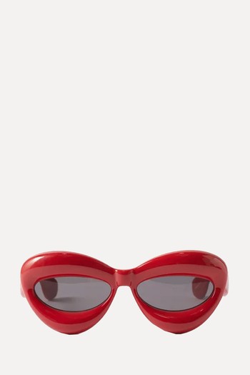 Inflated Cat-Eye Acetate Sunglasses from Loewe Eyewear