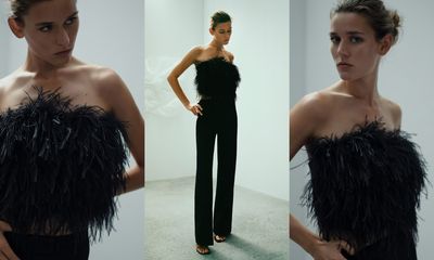 Feather Bandeau-Style Top, AED 1,500 | Mango