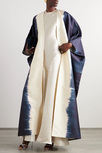 Tie-Dyed Satin-Twill Kaftan from Dima Ayad