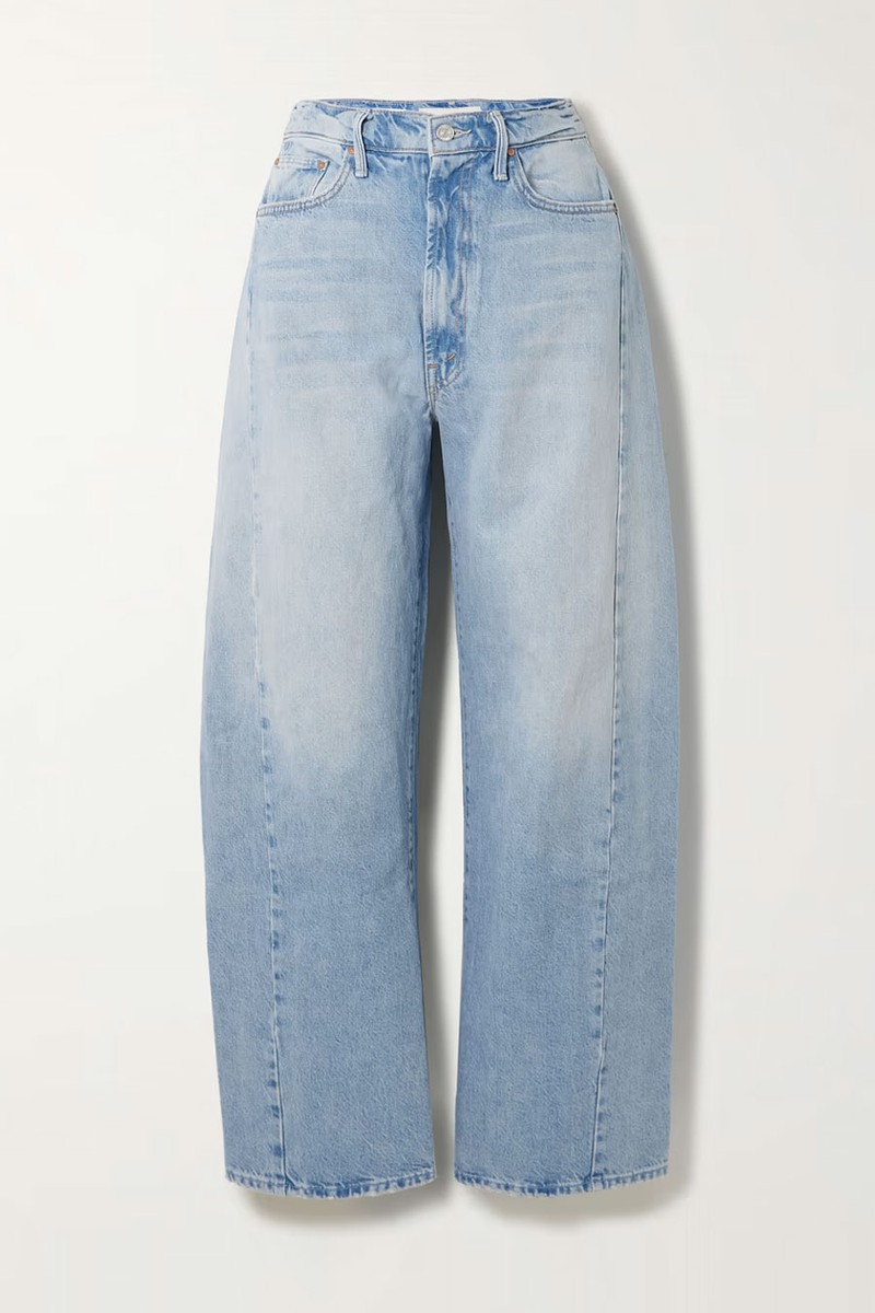 The Full-Pipe Flood High-Rise Tapered Jeans from Mother