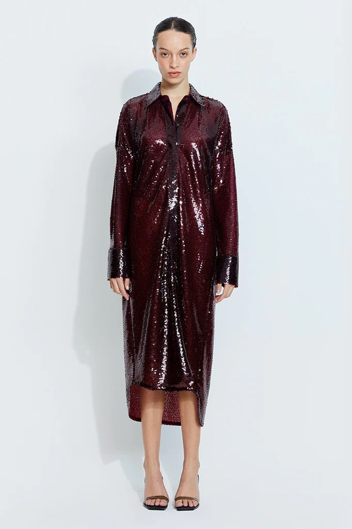 Silvie Sequin Shirt Dress from Sirapop