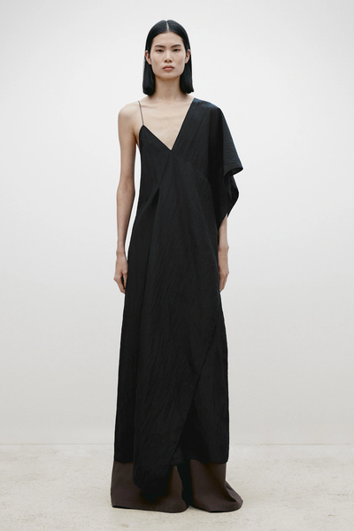 Long Asymmetric Dress from Massimo Dutti