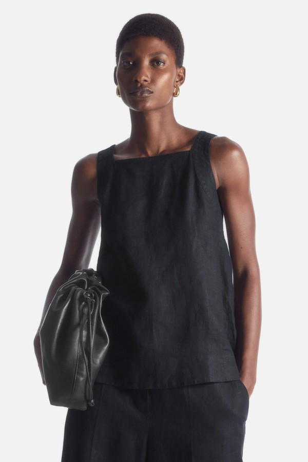 Tie-Back Linen Top from COS