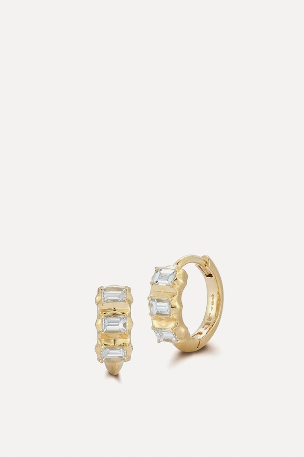 Vanguard Small Hoops With Diamond