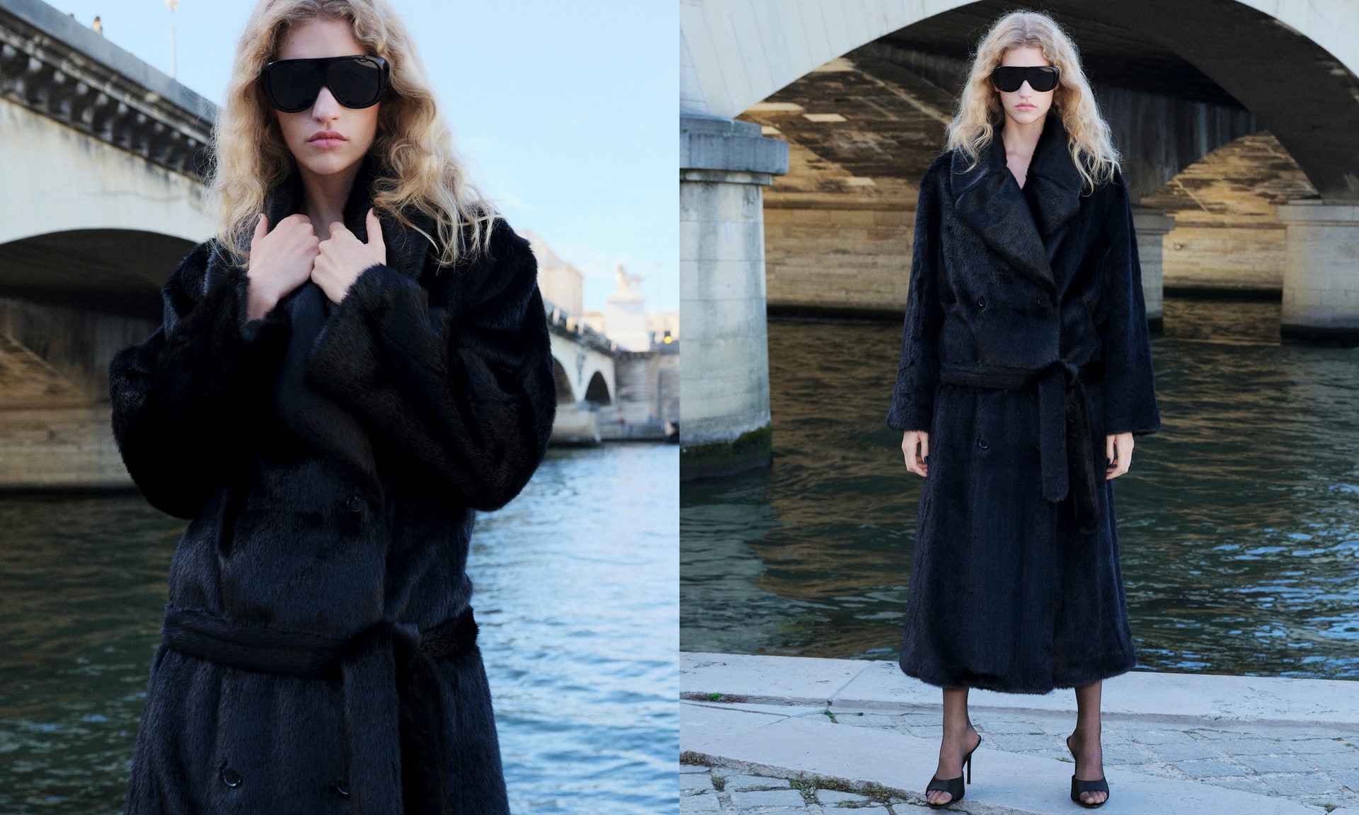 Faux-Fur Coat With Belt, AED 1,299 | Mango