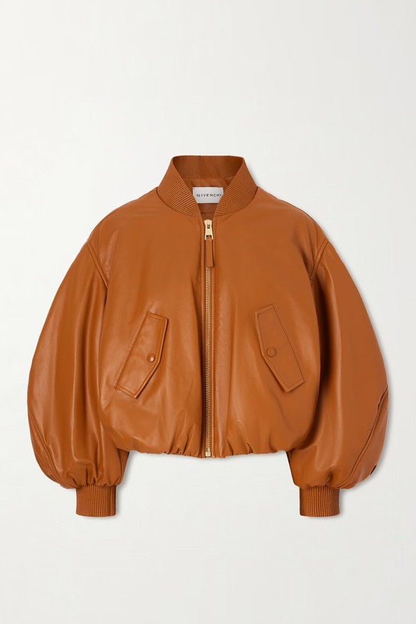 Padded Leather Bomber Jacket from Givenchy