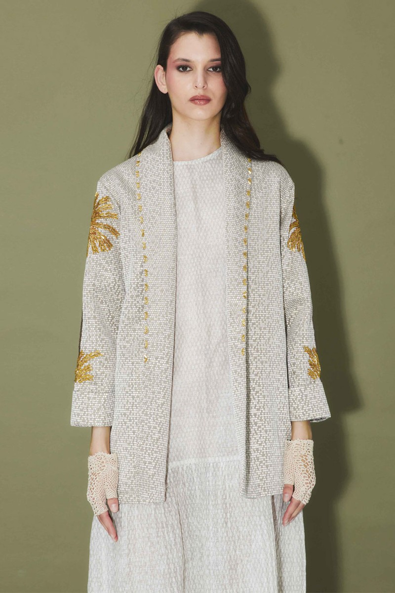 Gold Palm Honeycomb Gold Jacket from Sarah's Bag