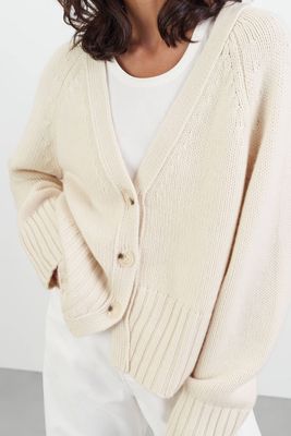 Sage Organic-Cashmere Cardigan from Arch4