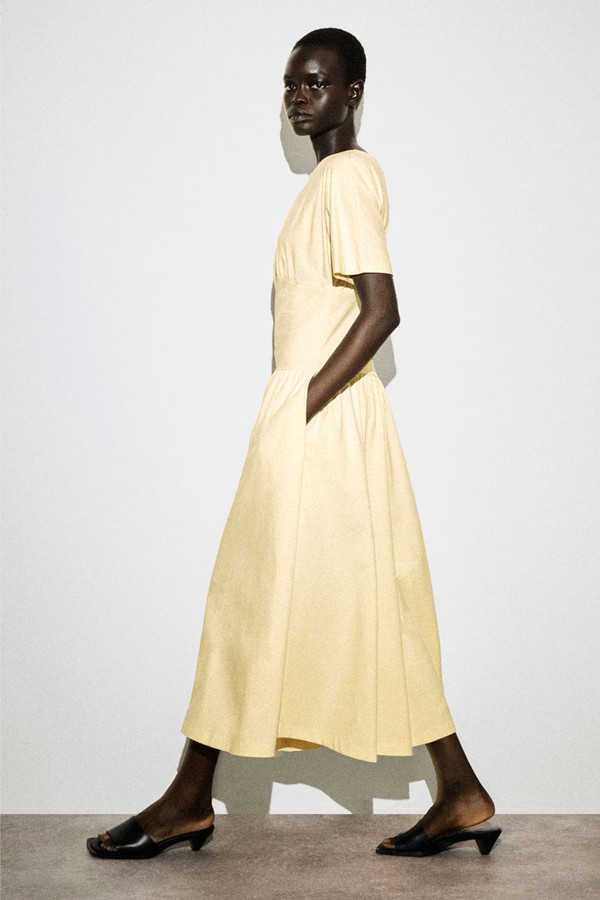 Waisted Cotton Midi Dress from COS
