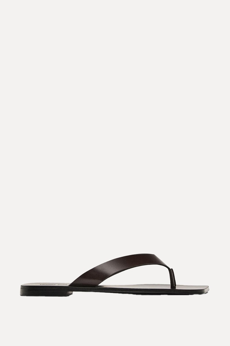 Leather Sandals With Toe Divider