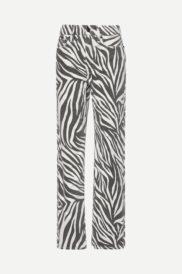 Good Icon Straight-Leg Stretch-Denim Blend Jeans from Good American