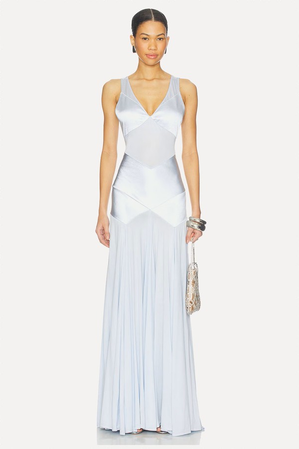 Satin Jersey Maxi Dress from Self-Portrait