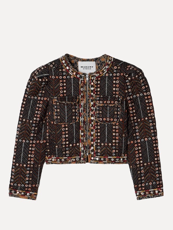 Christy Embellished Quilted Printed Jacket 