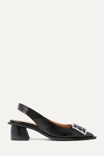 Feminine Buckle Slingback Pumps from Ganni