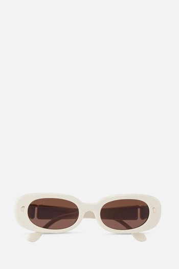 Aliza Chic Oval Classic Sunglasses from Nanushka