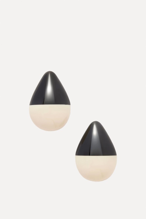 Opus Rhodium-Plated Resin Earrings from JULIETTA