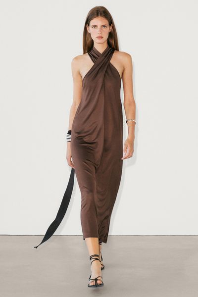 Crossover Halterneck Dress from Massimo Dutti