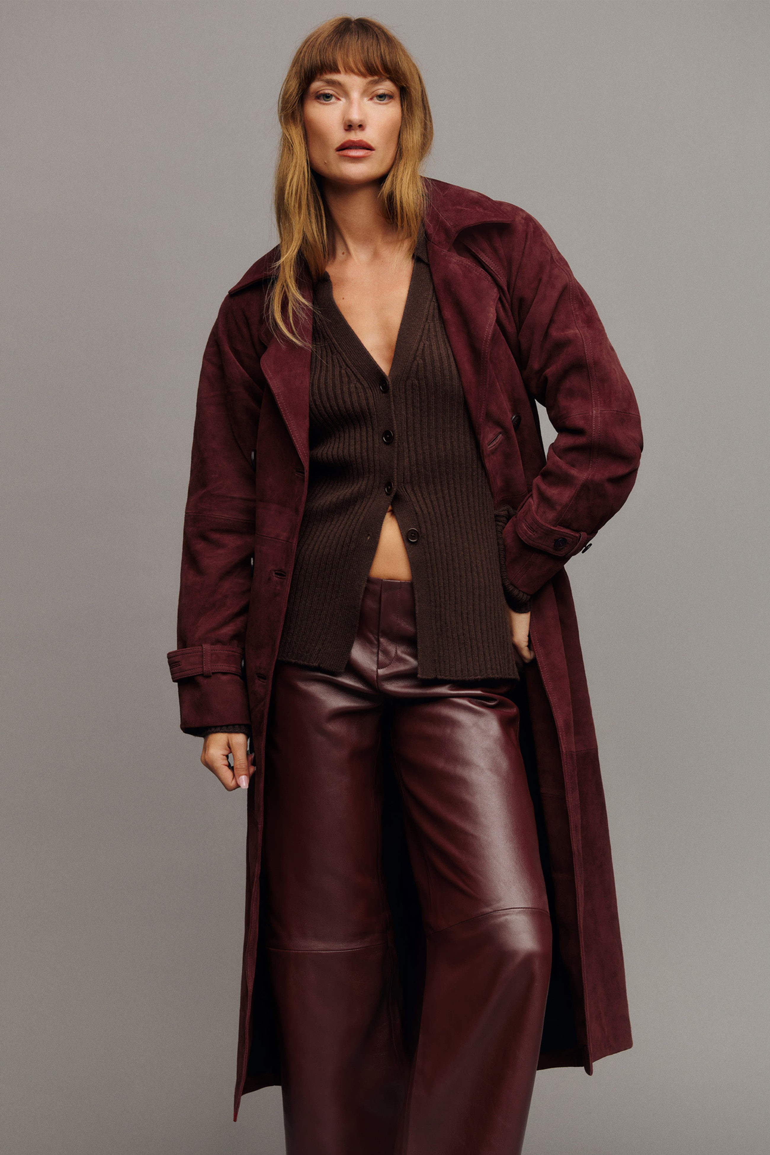 Veda Ashland Leather Trench from Reformation