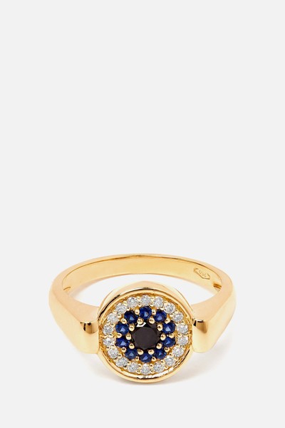 Evil Eye Signet Ring  from The Golden Collection