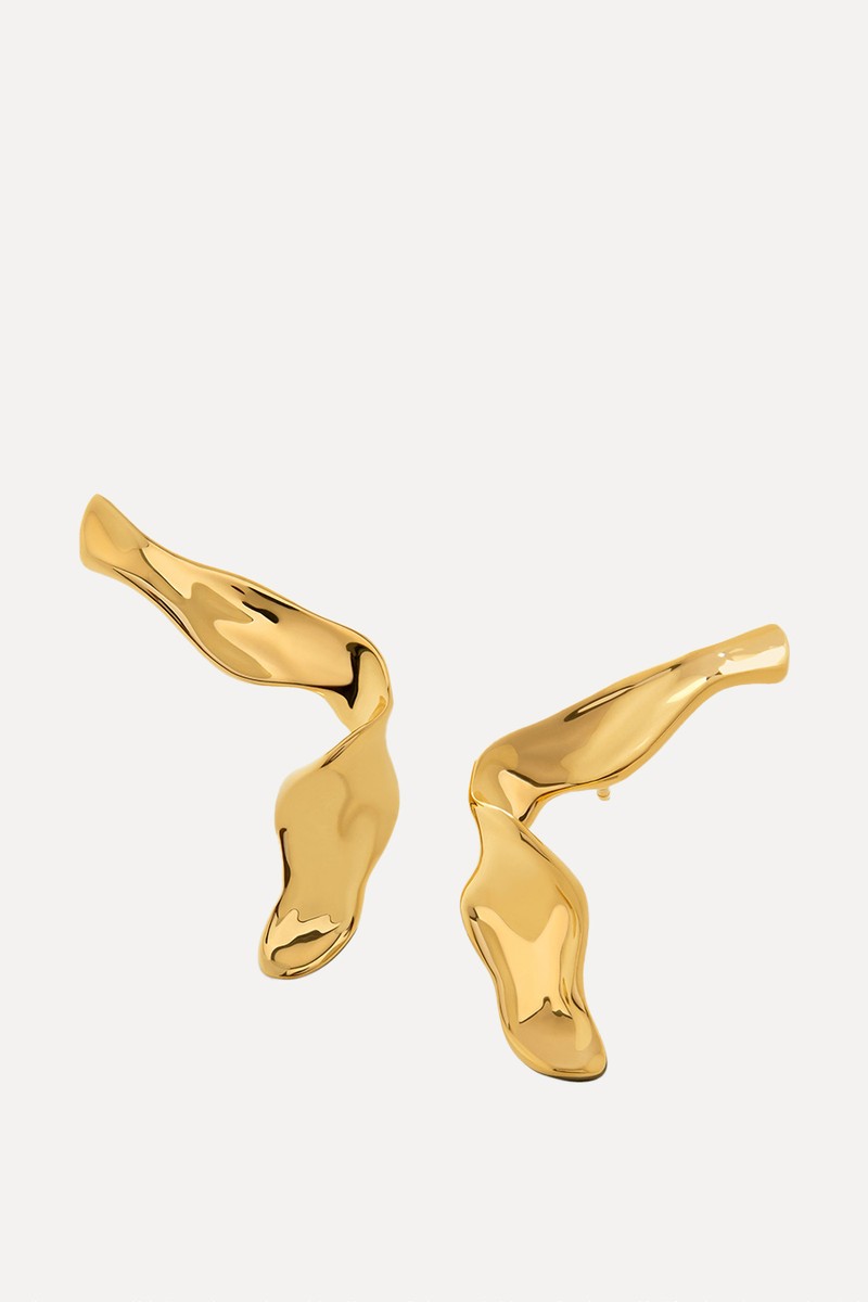 The Wave Large Stud Earrings from Monica Vinader