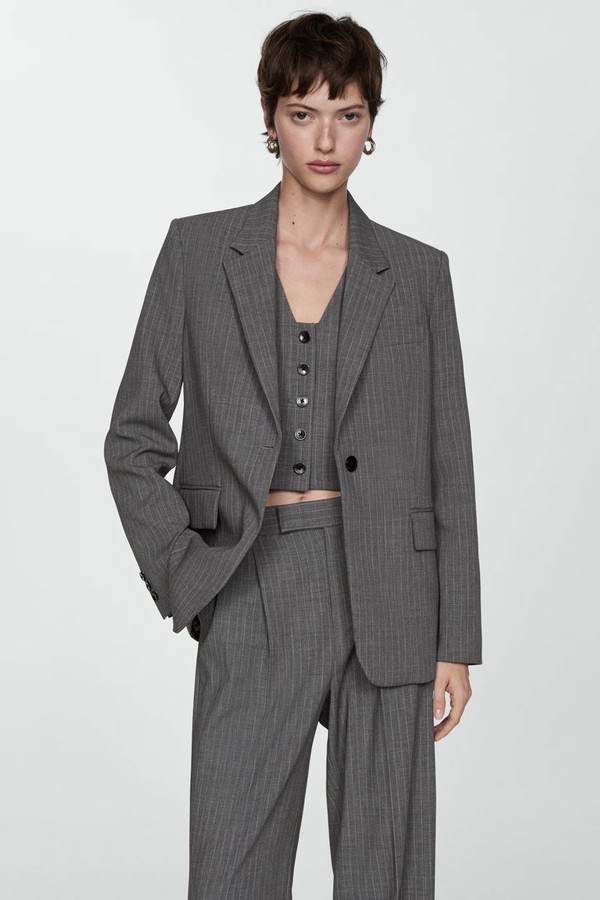 Pinstripe Suit Blazer from Mango