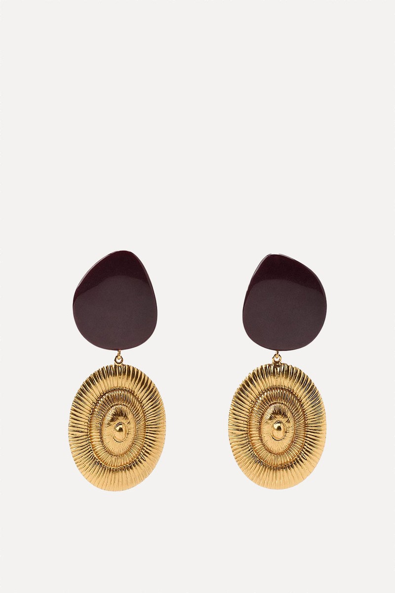 Stone & Shell Earrings from Zara