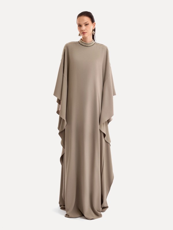 Beaded Draped Kaftan
