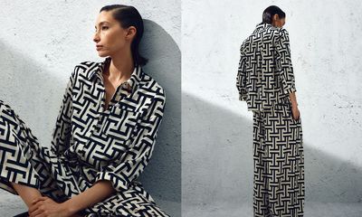 Patterned Satin Pyjamas, AED 219 | H&M