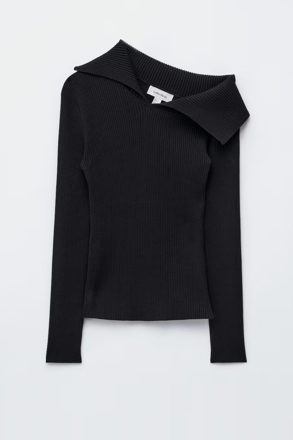 Rib-Knit Off-Shoulder Top