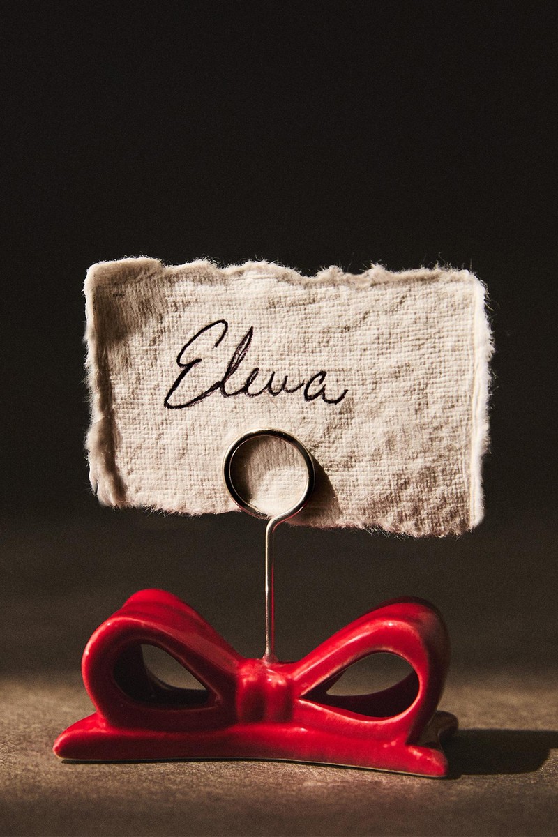 Christmas Bow Place Card Holders from Zara