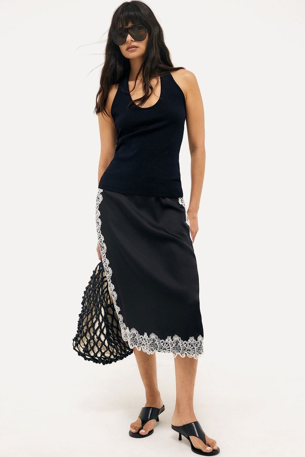 Scallop Lace Low Waist Skirt
