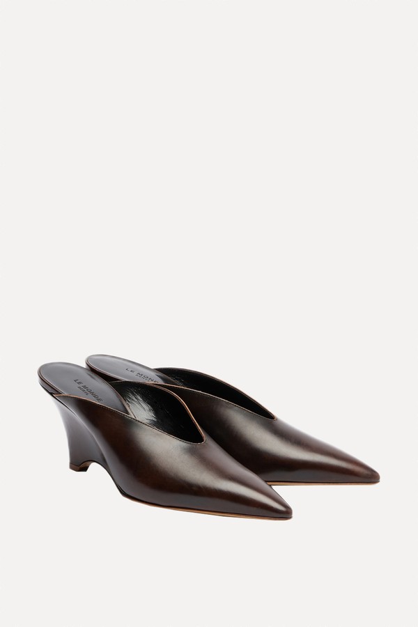 Victoria 70 Leather Wedge Shoes from Le Monde Beryl