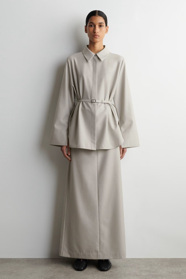 Belted Wool-Blend Shirt from COS