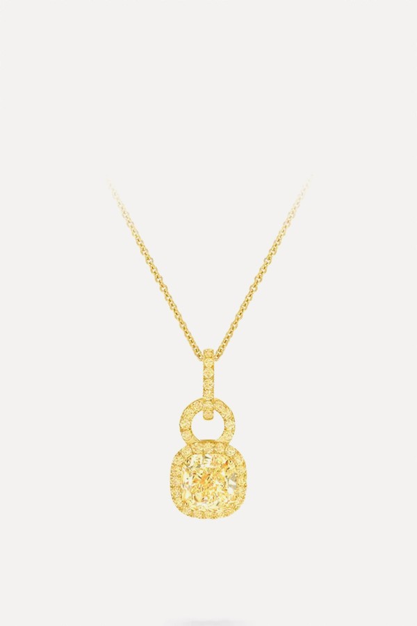 Icon 8 Cushion Yellow Diamond Pendant