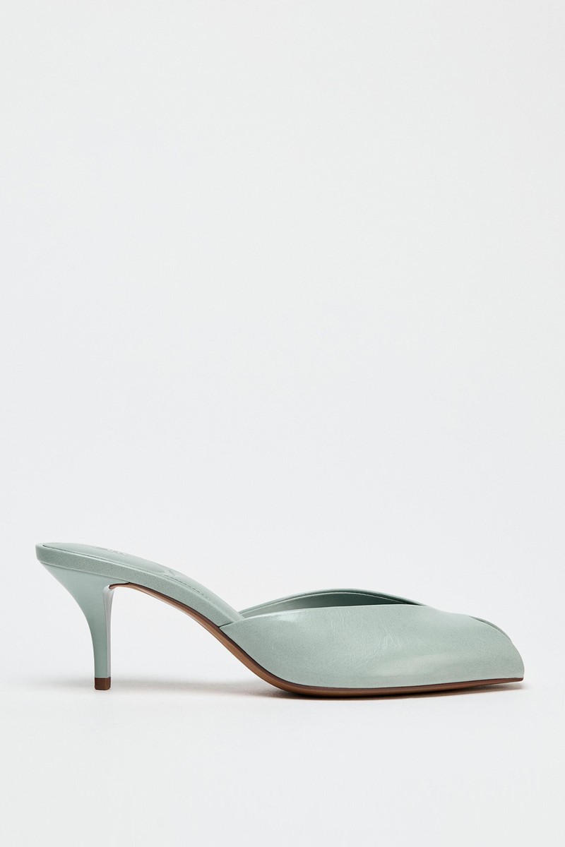 Patent-Effect Sandals