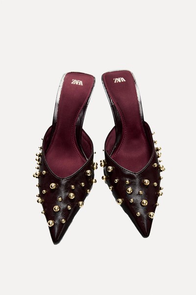 Slingback Shoes With Studs from Zara