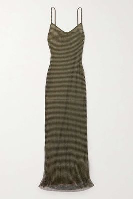 Crystal-Embellished Fishnet Gown from Self-Portrait