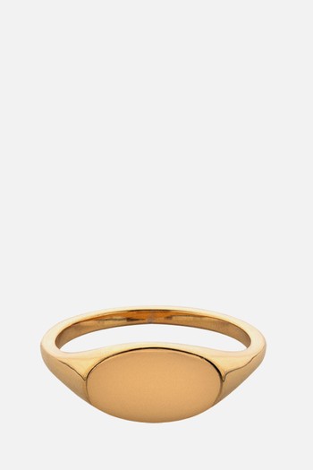 Gold-Plated Silver Blank Signet Ring from Tondem