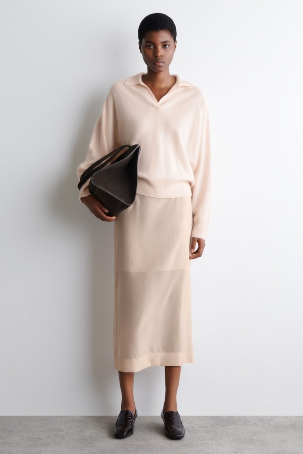 Brushed-Cashmere Polo Jumper